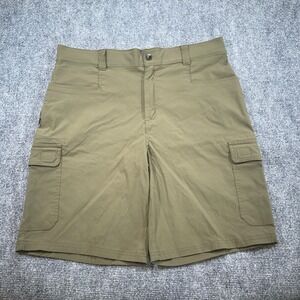 Orvis Shorts Men 36 Olive Green Stretch Cargo Pockets Performance Outdoor Hiking